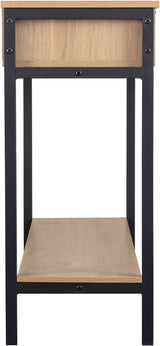 Miami Ridged 2 Drawer Fluted Console Table with Open Shelf