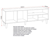 Tessa 3 Door 160cm TV Stand Unit