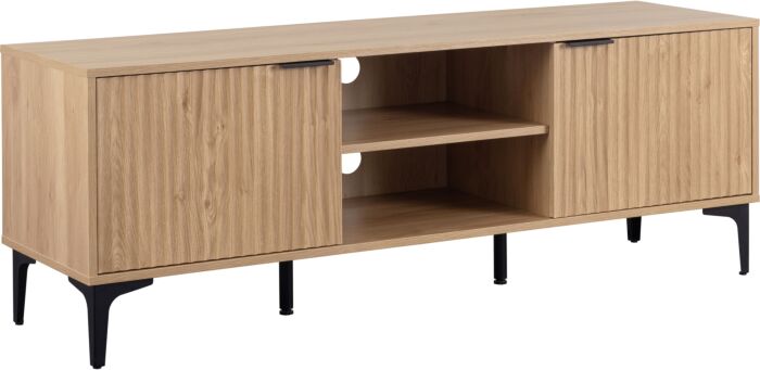 Miami Ridged 140cm 2 Door TV Unit with Shelves