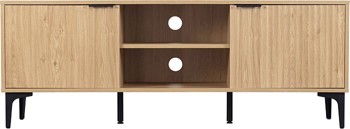Miami Ridged 140cm 2 Door TV Unit with Shelves