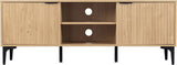 Miami Ridged 140cm 2 Door TV Unit with Shelves