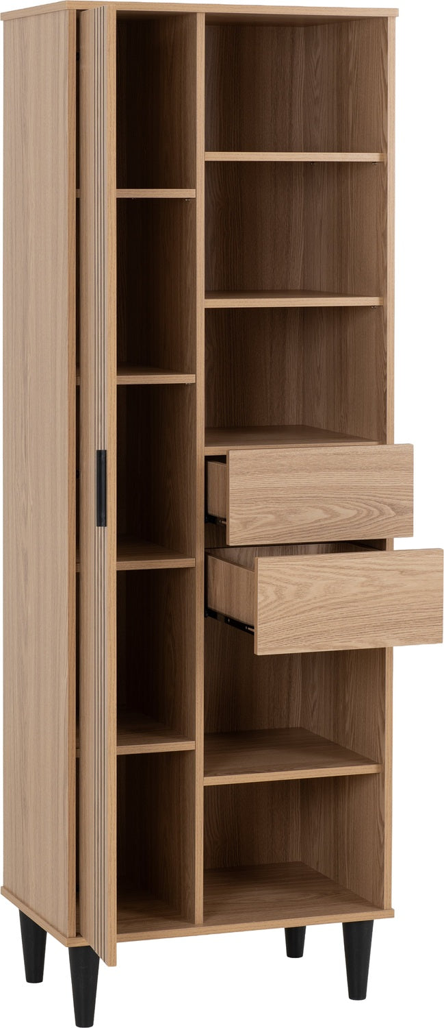 Tessa 1 Door 2 Drawer Bookcase Storage Cupboard