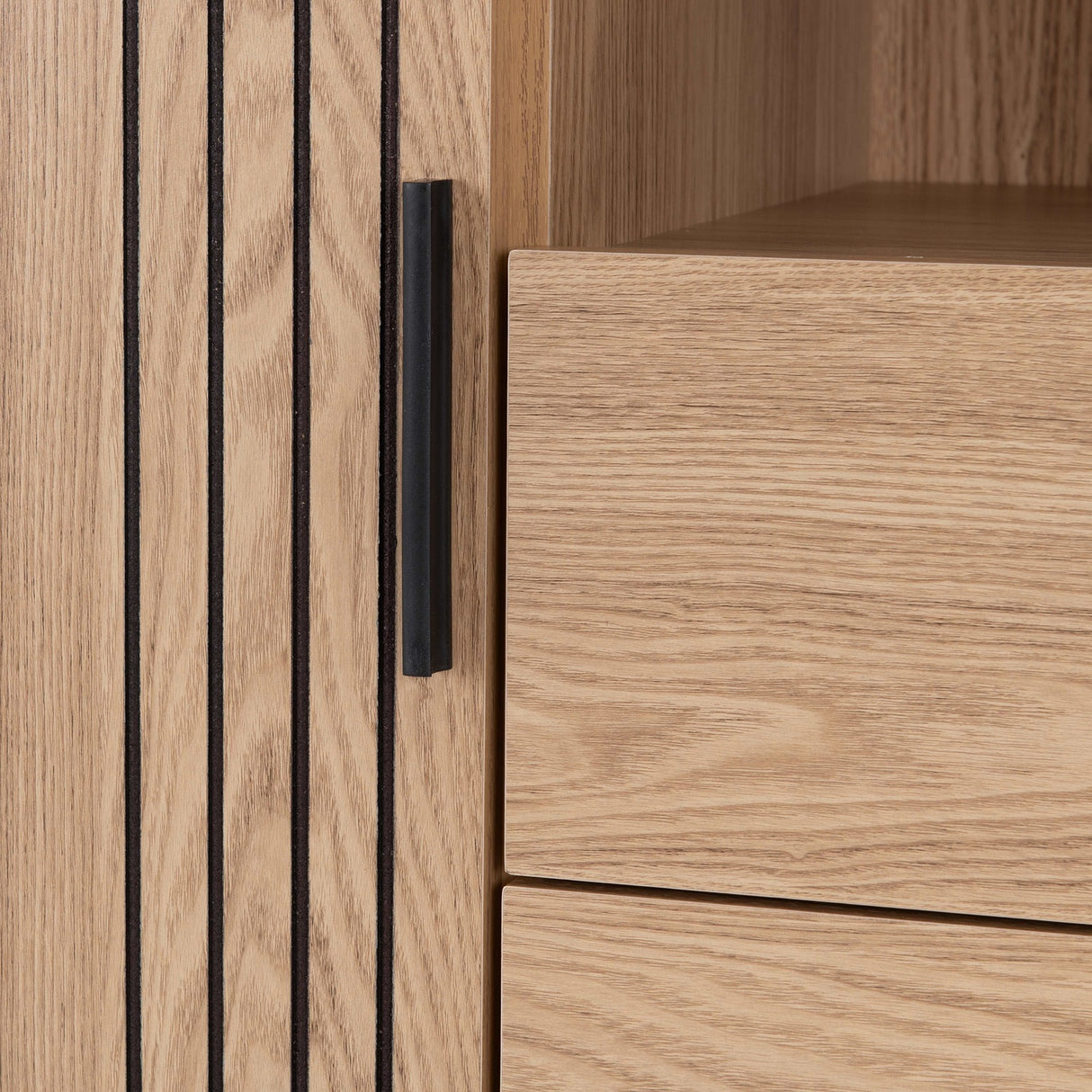 Tessa 1 Door 2 Drawer Bookcase Storage Cupboard