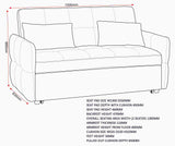 Chelsea 2 Seater Fold Out Sofa Bed