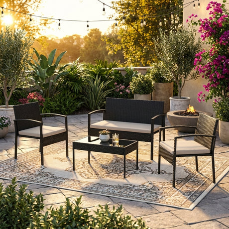 Cedar 4 Piece Garden Furniture Set