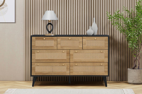 Manila Rattan 7 Drawer Chest