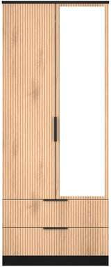 Java Mirrored 2 Drawer 2 Door Double Wardrobe