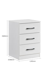 Paddington 7 Drawer Chest 3 Piece Bedroom Set