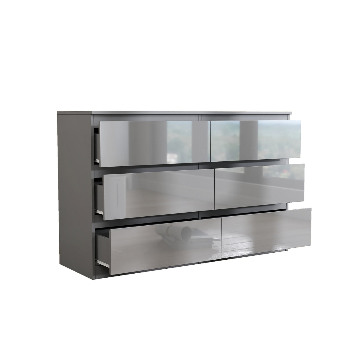 Soho 2 Door Wardrobe, 6 Drawer Chest & Bedside Table Bedroom Set
