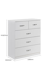 Paddington 4 Door Wardrobe & 3+2 Drawer Chest 4 Piece Bedroom Set