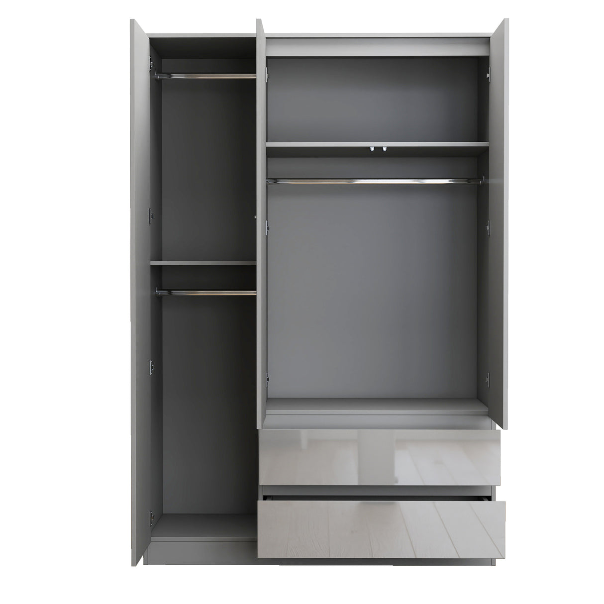 Soho 3 Door Wardrobe, 4 Drawer Chest & Bedside Table Bedroom Set