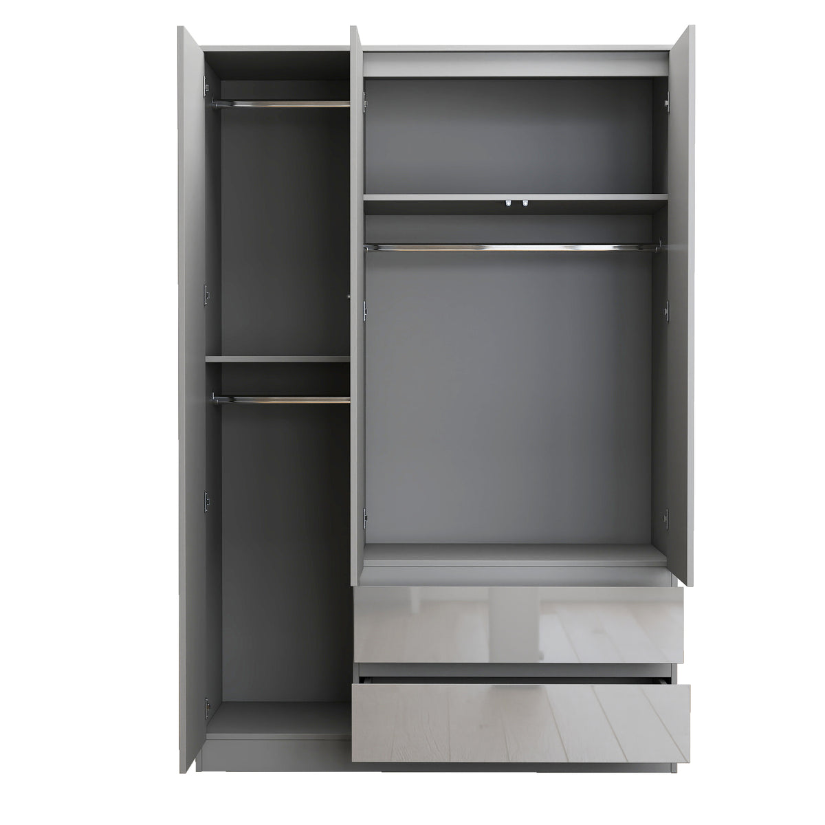 Soho 3 Door Wardrobe, 6 Drawer Chest & Bedside Table Bedroom Set