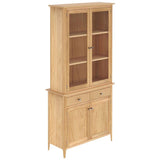 Saxon 4 Door 2 Drawer Display Cabinet