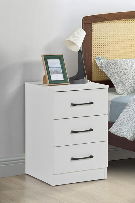 Paddington 3 Drawer Bedside Table