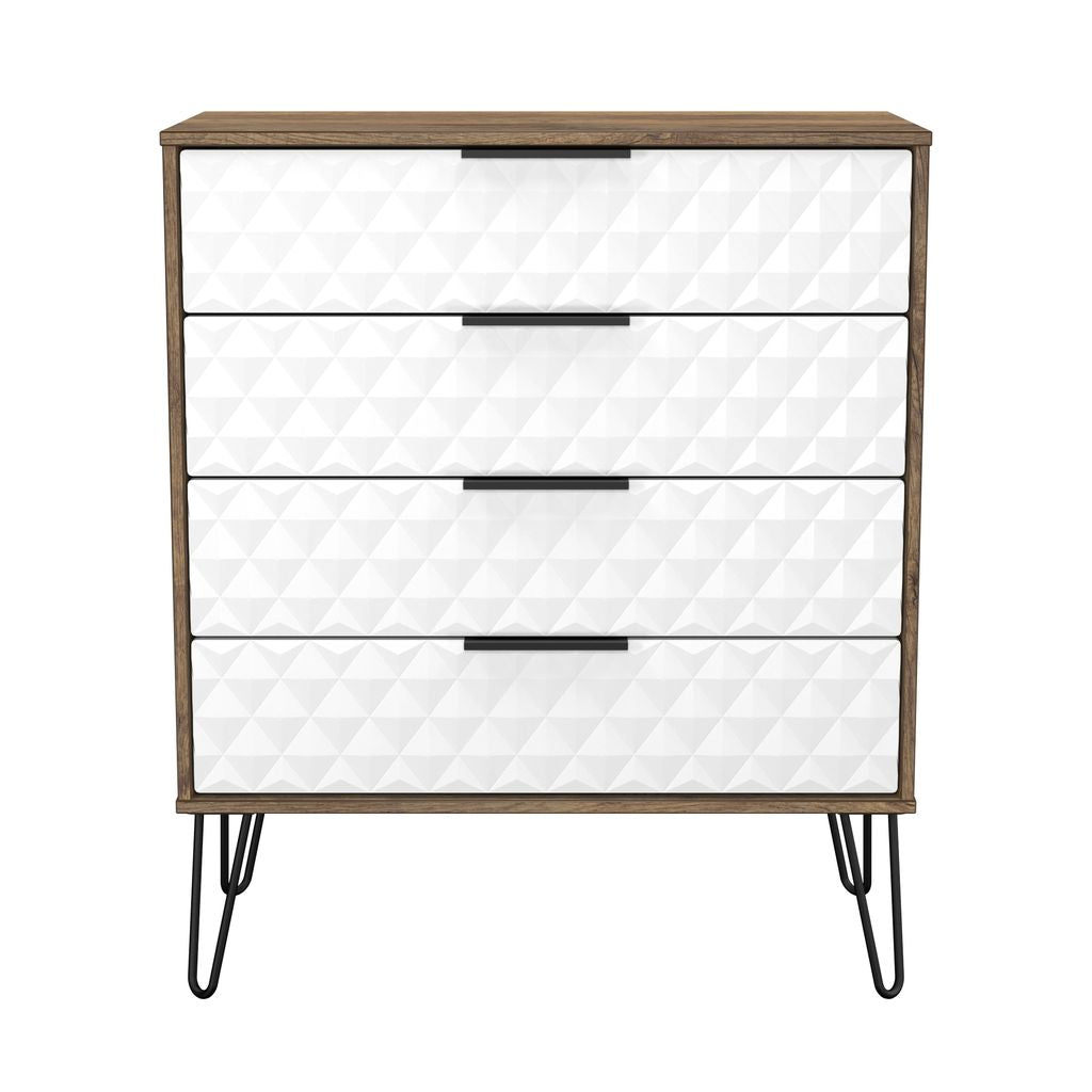 Harlequin 4 Drawer Chest with Black Hairpin Legs