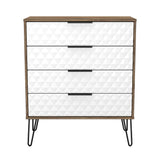 Harlequin 4 Drawer Chest with Black Hairpin Legs