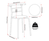 Derry Compact Dining Set with 2 Chairs - Small Kitchen Table Set