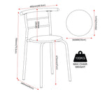 Derry Compact Dining Set with 2 Chairs - Small Kitchen Table Set