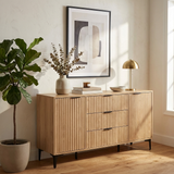 Miami Ridged 2 Door 3 Drawer Fluted Sideboard