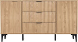 Miami Ridged 2 Door 3 Drawer Fluted Sideboard