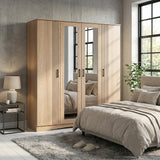 Tessa 4 Door Mirrored Wardrobe