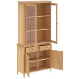 Saxon 4 Door 2 Drawer Display Cabinet