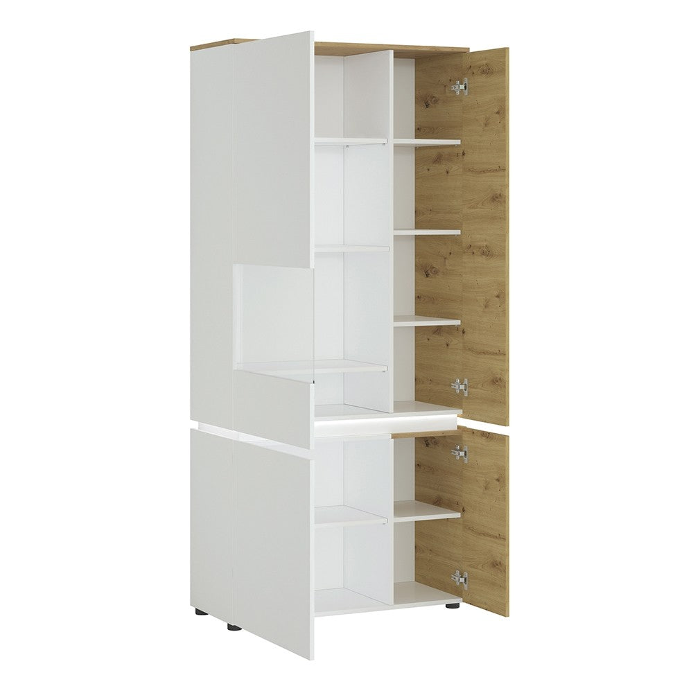 Luci 4 Door Tall Display Cabinet LH (including LED lighting)