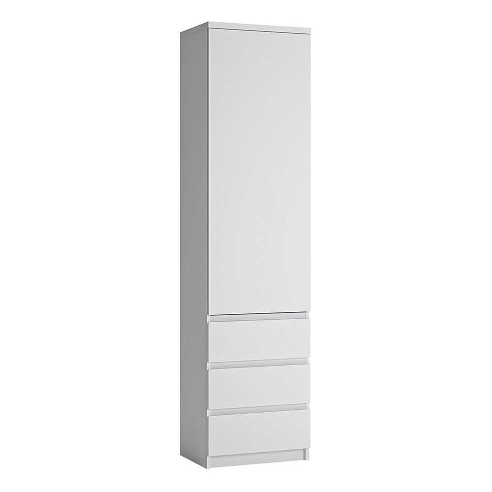 Fribo Tall Narrow Cupboard (1 Door, 3 Drawers)