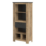 Rapallo Chestnut and Grey 1 Drawer Bookcase