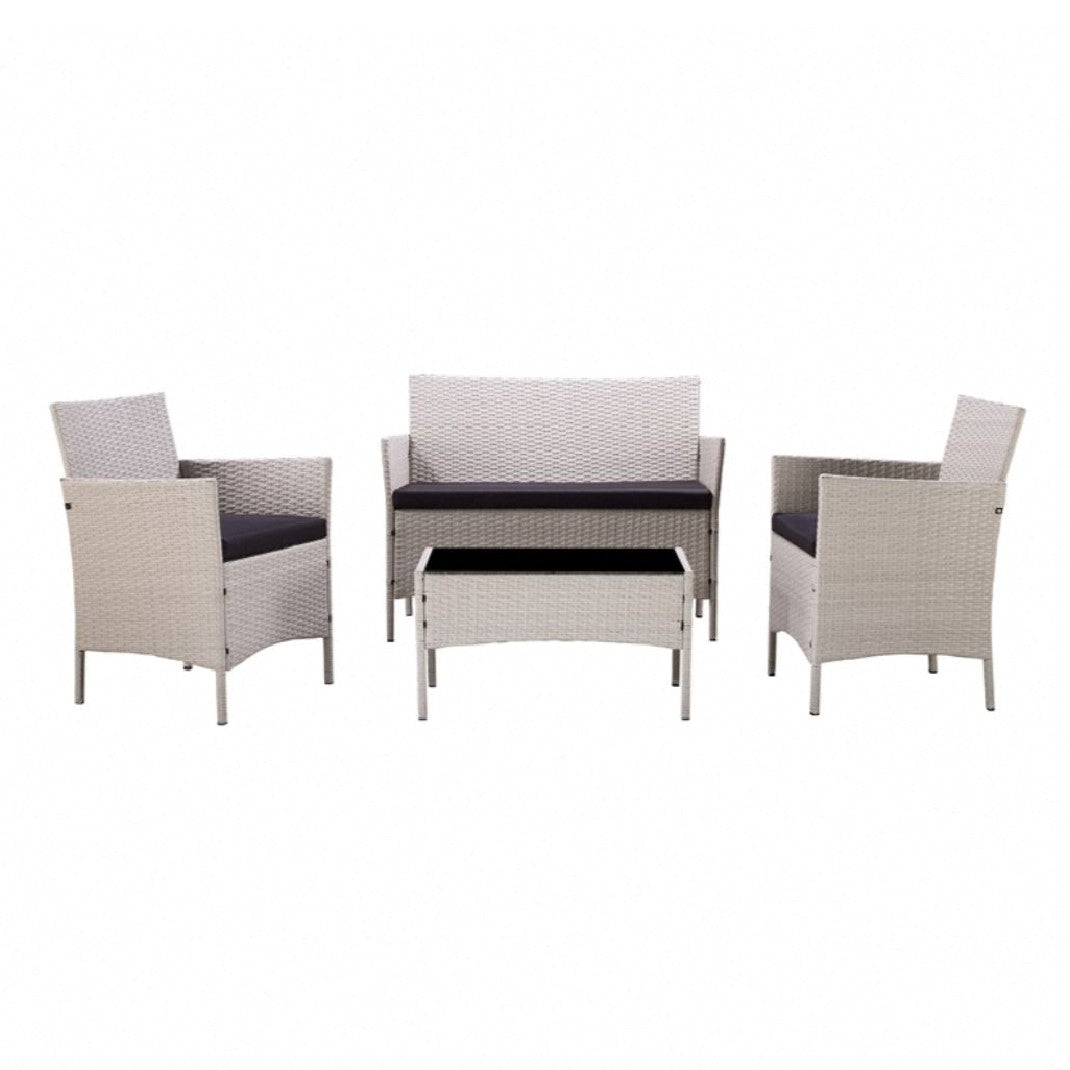 Newport Dark Grey 4 Piece Garden Set