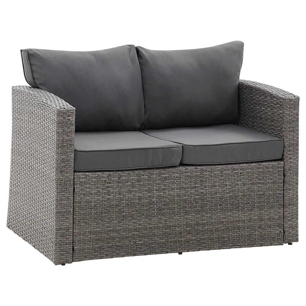 Paloma Grey Sofa Garden Set with Grey Cushions