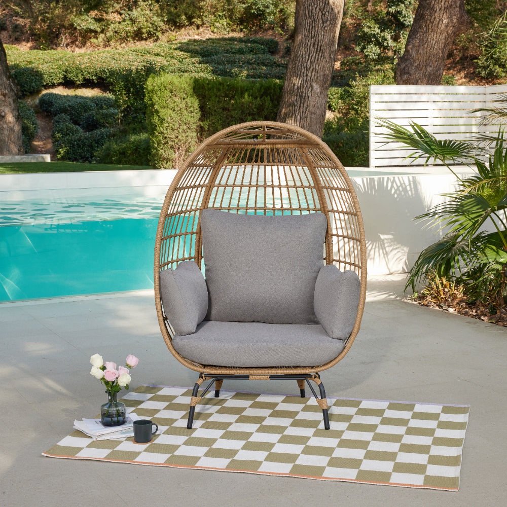 Antalya PE Rattan Egg Garden Chair