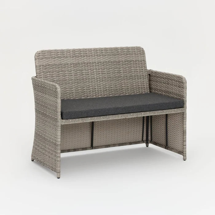 Trinity 5 Piece Rattan Cube Garden Dining Set with Cover
