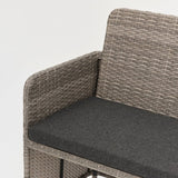Trinity 5 Piece Rattan Cube Garden Dining Set with Cover