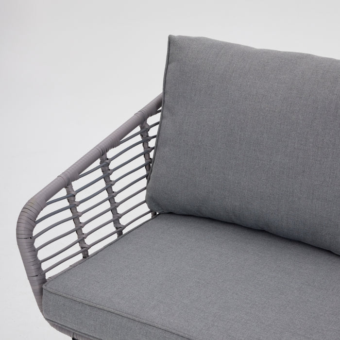 Erica 3 Piece L Shape Sofa Rattan Garden Set with Cover