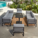 Faro U-Shape Modular Sofa and Rising Table with Cover