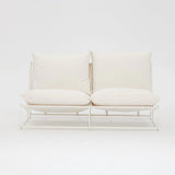 Marina Steel Garden Loveseat Sofa with Cushions and Cover