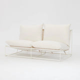Marina Steel Garden Loveseat Sofa with Cushions and Cover
