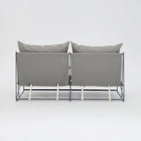 Marina Steel Garden Loveseat Sofa with Cushions and Cover