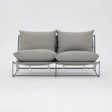 Marina Steel Garden Loveseat Sofa with Cushions and Cover
