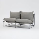 Marina Steel Garden Loveseat Sofa with Cushions and Cover