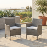 Newport Pair of Rattan Garden Chairs with Cover