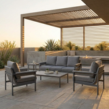 Belek 5 Piece Garden Sofa and Coffee Table Set with Cushions