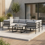 Matira 7 Piece Modula Garden Sofa and Coffee Table with Cover