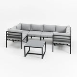 Matira 7 Piece Modula Garden Sofa and Coffee Table with Cover