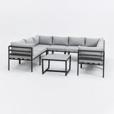 Matira 9 Piece Modula Garden Sofa and Table with Cover