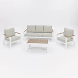 Biarritz 6 Piece Garden Sofa and Coffee Table Furniture Set with Cover