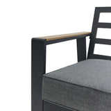 Biarritz 6 Piece Garden Sofa and Coffee Table Furniture Set with Cover
