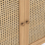 Cypress 2 Door Rattan Cabinet
