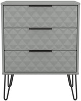 Harlequin 3 Drawer Midi Chest with Black Hairpin Legs